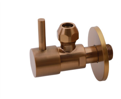 Xellanz Minimal Hoekstopkraan - 3/8x3/8 - of Knel - 10mm - Geborsteld Brons Koper PVD