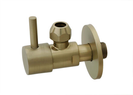 Xellanz Minimal Hoekstopkraan - 3/8x3/8 - of Knel - 10mm - Geborsteld Messing PVD