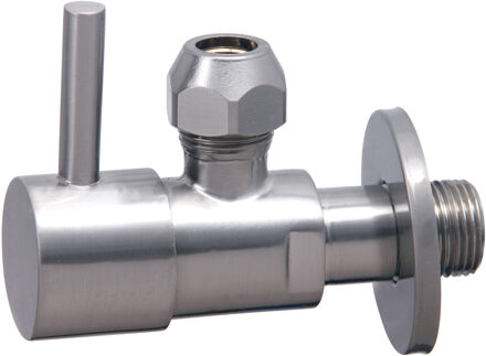 Xellanz Minimal Hoekstopkraan - 3/8x3/8 - of Knel - 10mm - Geborsteld Staal PVD