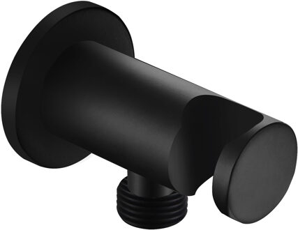 Xellanz Nara - Wandaansluitbocht met Handdouchehouder - 1/2 Inch - Mat Zwart