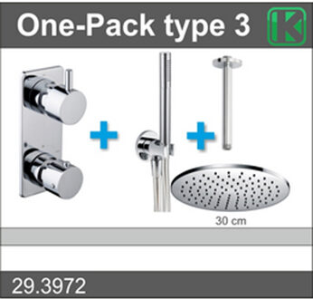 Xellanz One-Pack Inbouwthermostaatset - Type 3 CHR - 30cm