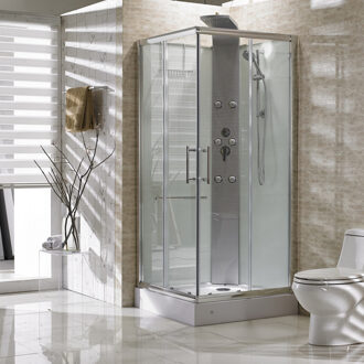 Xellanz Rainbow complete douchecabine 90x90x218 alu 5mm kitvrij