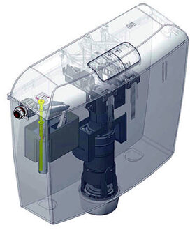 Xellanz Reservoir Laaghangend - Kunststof - Wit