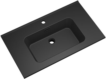 Xellanz Ribbella Wastafel - 80cm - Kunstmarmer - Mat Zwart