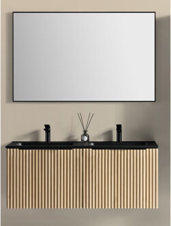 Xellanz Ribella Badmeubel Compleet - 120cm - Naturel Eik/Mat Zwart