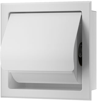 Xellanz Rocko Toiletrolhouder met Klep - Inbouw - Mat Wit