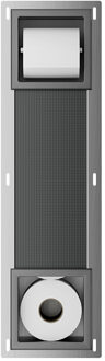 Xellanz Rocko Toiletrolhouder zonder Klep en Reserverolhouder - Inbouw - Gunmetal