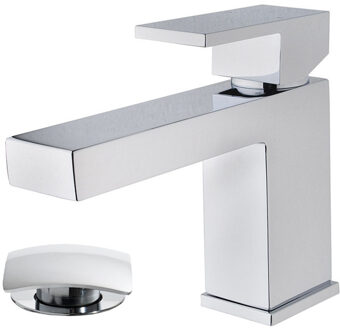 Xellanz Romo Eenhendel Wastafelkraan met Clickwaste - Chroom