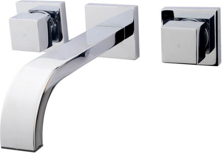 Xellanz Romo Wastafelkraan 2-kops - Inbouw - Chroom