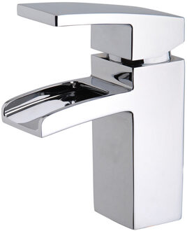 Xellanz Romo Wastafelkraan Waterval met Clickwaste - Chroom