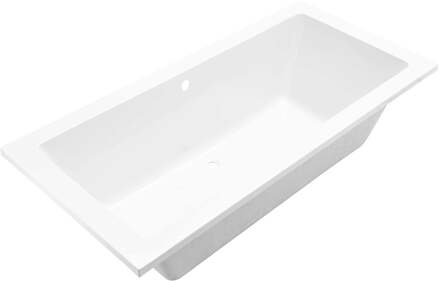 Xellanz Santino SQ Inbouw Duo Ligbad - 180x80x49cm - Acryl - Glans Wit