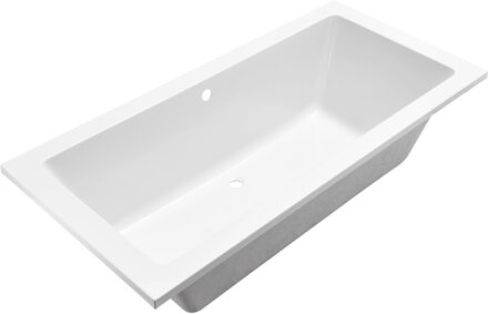 Xellanz Santino SQ Inbouw Duo Ligbad - 180x80x49cm - Acryl - Mat Wit