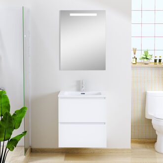 Xellanz Sephia Badmeubel Compleet met LED spiegel - 60cm - Mat Wit