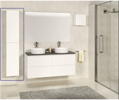 Xellanz Sephia Kolomkast - 140x30x25cm - Mat Wit