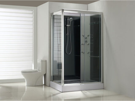 Xellanz Sunshine Rechts Complete Douchecabine - 120x90x218cm - Aluminium - 5mm Glas