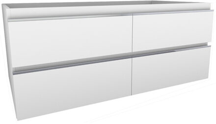 Xellanz Tigris Onderkast Met 2 Laden 2 Uitsparingen - 120x46cm - Glans Wit