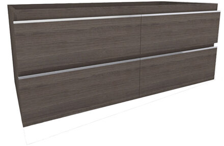 Xellanz Tigris Onderkast Met 2 Laden 2 Uitsparingen - 120x46cm - Houtnerf Grijs