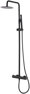 Xellanz Tivaro Thermostatische Regendoucheset - Opbouw - Mat Zwart