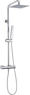 Xellanz Twenty Eco Thermostatische Regendoucheset - Opbouw - Rond/Vierkant - Chroom