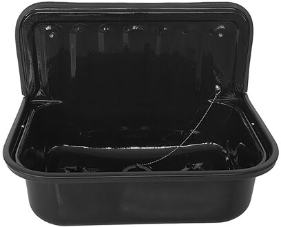 Xellanz Uitstortgootsteen - Glans Zwart - Plaatstaal met Stootrand & Afvoerstop