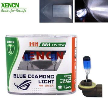 XENCN 881 12V 27W 5300K Emark Blue Diamond Light Halogeen Auto Lampen Auto Lamp voor Hyundai Kia chevrolet Ford Oldsmobile 2Pcs