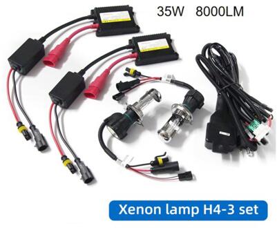 Xenon H4 35W 55W Slim Ballast Kit Hid Xenon Koplamp Lamp 12V H4 Xenon Hid Kit 3000K Vervangen Halogeen Lamp 35W H4 / 6000K