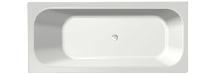 XENZ Aruba Ligbad - 170x75x48 - afvoer Midden - zonder overloop - acryl - wit 6801ZO-01