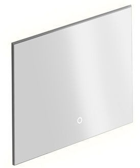 XENZ Badkamerspiegel Garda 80x70 cm Verlichting aan Onder- en Bovenzijde en Spiegelverwarming