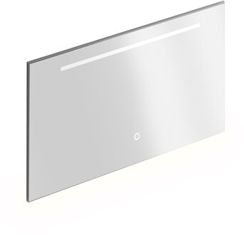 XENZ Badkamerspiegel Xenz Bardolino 100x70 cm met Ledverlichting en Spiegelverwarming Aluminium