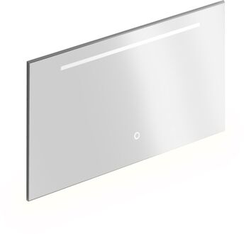 XENZ Badkamerspiegel Xenz Bardolino 90x70 cm met Ledverlichting en Spiegelverwarming Aluminium