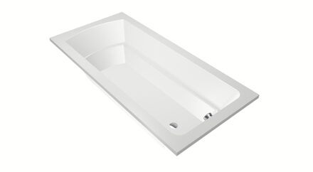 XENZ Bodysize ligbad - 190x90cm - met overloop - zonder afvoer - Acryl Wit 6975-01 Wit glans