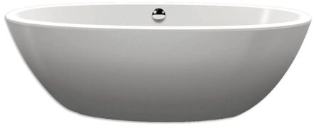 XENZ Britt vrijstaand bad acryl 190x95x60cm wit glans met afvoer/overloopcombinatie wit glans