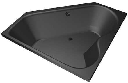 XENZ Cyprus Hoekbad - 145x145x53 - afvoer Midden - acryl - ebony 6864-29 Ebony (zwart mat)