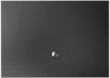 XENZ Flat Plus Douchebak - 100x140cm - Rechthoek - Ebony (zwart mat) 6404-29 Ebony (Zwart Mat) (Zwart)