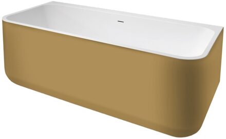 XENZ Half Vrijstaand Bad Guido 160x71x62 cm Solid Surface Goud
