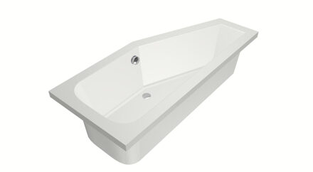 XENZ Hoekbad Xenz Lagoon Compact 170x75x45 cm Rechts Mat Wit