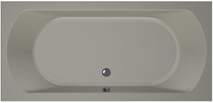 XENZ Lagoon Duobad - 190x90x53 - afvoer Midden - acryl - cement 6929-06 Cement mat