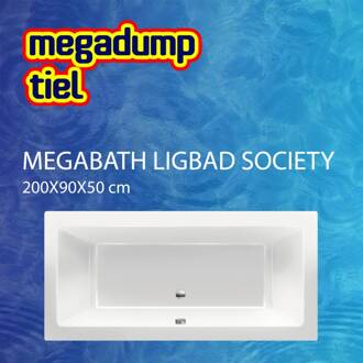XENZ Ligbad Society 200X90X50 cm Antraciet MegaBath