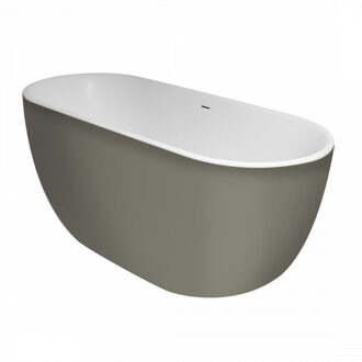 XENZ Vrijstaand Bad Xenz Humberto 170x72x63 cm Solid Surface Grijs