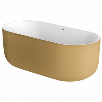 XENZ Vrijstaand Bad Xenz Mauro 180x84x64 cm Solid Surface Goud