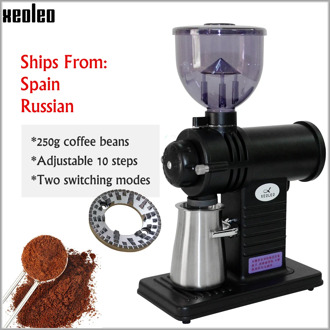 Xeoleo Electric filter coffee machine Ghost teeth Burr grinder 200W Coffee miller Coffee mill machine 10 steps Black/Pink/Yellow