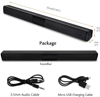 XGODY Soundbar Bluetooth Speaker 20 W Home Theater Kolom Draagbare Draad Draadloos 21 "Ultra-slanke Geluid Bar Speakers voor TV BS-28A
