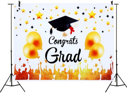 Xgood 5X4 Ft Congrats Grad Fotografie Achtergrond Goud Ballon Afstuderen B