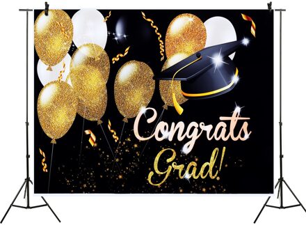 Xgood 5X4 Ft Congrats Grad Fotografie Achtergrond Goud Ballon Afstuderen B