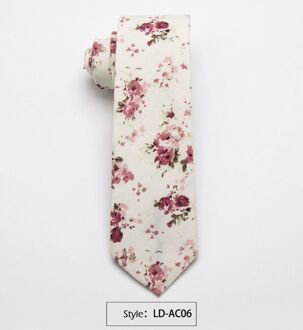 Xgvokh Mannen Tie 100% Katoen Bloemen Hals Stropdas Mode Mager Banden Voor Mens Corbatas Para Hombre Bruiloft Bedrijfsstropdas LD-AC06