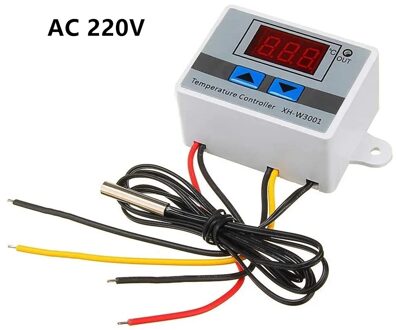 XH-W3001/W3002 Digitale Led Controle Temperatuur Microcomputer Thermostaat Thermometer Thermoregulator 12V 24V 220V W3001 AC 220V