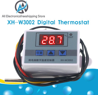 XH-W3002 220V /12V Digital LED Temperature Controller 10A Thermostat Control Switch Probe with waterproof sensor W3002
