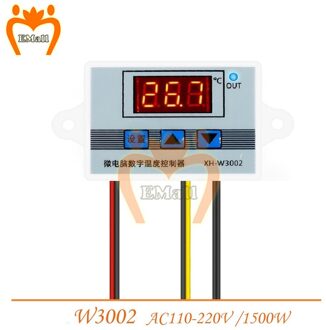 XH-W3002 W3002 Ac 110V-220V Dc 24V Dc 12V Led Digitale Thermoregulator Thermostaat Temperatuur Controller schakelaar Meter W3002 110V-220V