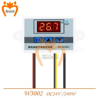 XH-W3002 W3002 Ac 110V-220V Dc 24V Dc 12V Led Digitale Thermoregulator Thermostaat Temperatuur Controller schakelaar Meter W3002 24V