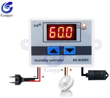 XH-W3005 220V 12V 24V Digitale Vochtigheid Controller Instrument Vochtigheid Schakelaar Hygrostaat Hygrometer SHT20 Vochtigheid Sensor AC 220V